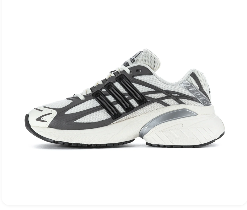 Adidas Adistar White and Grey Sneakers with Black Stripes