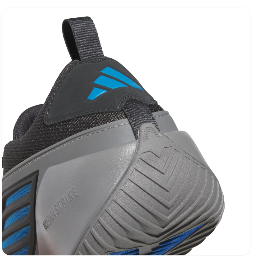 Adidas Black and Grey Sneakers with Blue Accents