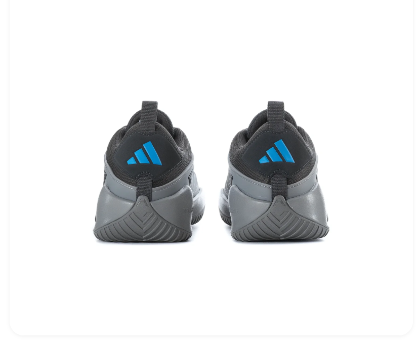 Adidas Black and Grey Sneakers with Blue Accents